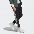 بنطلون اديداس للرجال لون اسود-adidas Men's Essentials French Terry Tapered Elastic Cuff 3-Stripes Joggers Pants