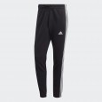 بنطلون اديداس للرجال لون اسود-adidas Men's Essentials French Terry Tapered Elastic Cuff 3-Stripes Joggers Pants