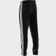 بنطلون اديداس للرجال لون اسود-adidas Men's Essentials French Terry Tapered Elastic Cuff 3-Stripes Joggers Pants