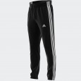 بنطلون اديداس للرجال لون اسود-adidas Men's Essentials French Terry Tapered Elastic Cuff 3-Stripes Joggers Pants