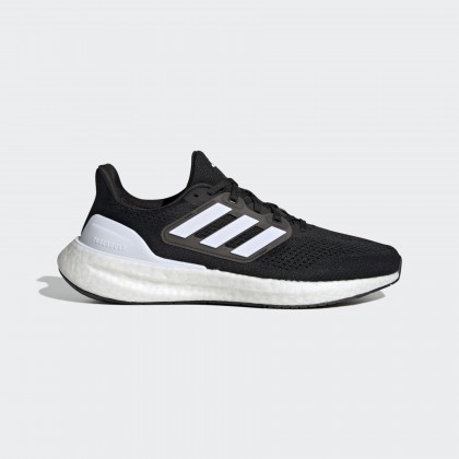 حذاء اديداس بيور بوست 23 للجنسين لون اسود ونعل ابيض-adidas Mens' Pureboost 23 Shoes - Black