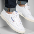 Reebok Mens' Club C 85 Vintage Shoes- حذاء ريبوك كلوب سي 85 فانتيج للرجال لون أبيض