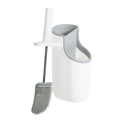 فرشاة مرحاض من أديس لون ابيض-Addis Premium Toilet Brush With Cleaner Compartment - White