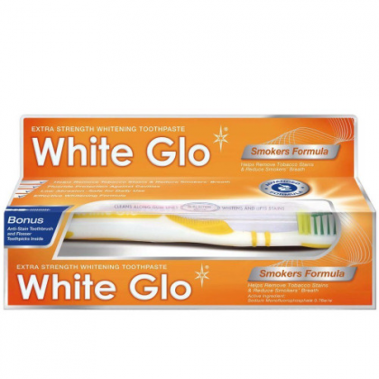 معجون أسنان بتركيبة مبيِّضة لأسنان المدخنين من وايت جلو 150 غم- White Glo Toothpaste Smokers Formula 150g