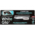 معجون أسنان بالفحم لمنع رائحة الفم الكريهة مع فرشاة من وايت جلو 150 غم- White Glo Charcoal Bad Breath Eliminator Whitening Toothpaste 150g