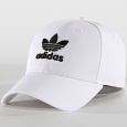 طاقية اديداس تريفول بيسبول للجنسين لون ابيض-adidas Unisex' Trefoil Baseball Cap White