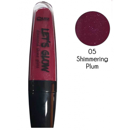 ملمع شفاه من كويز درجة لون 05 حجم 7 مل - QUIZ Let’s Glow Lip Gloss (05 Shimmering Plum) 7ml