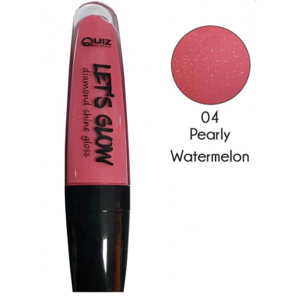 ملمع شفاه من كويز درجة لون 04 حجم 7 مل - QUIZ Let’s Glow Lip Gloss (04 Pearly Watermelon) 7ml