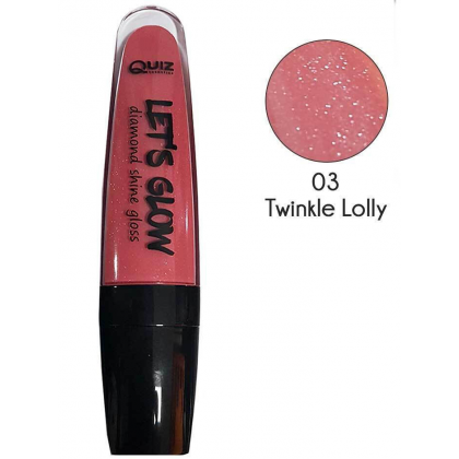 ملمع شفاه من كويز درجة لون 03 حجم 7 مل - QUIZ Let’s Glow Lip Gloss (03 Twinkle Lolly) 7ml