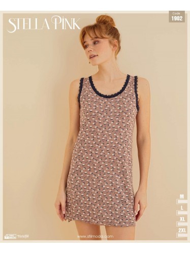 قميص نوم للنساء لون بني مورد