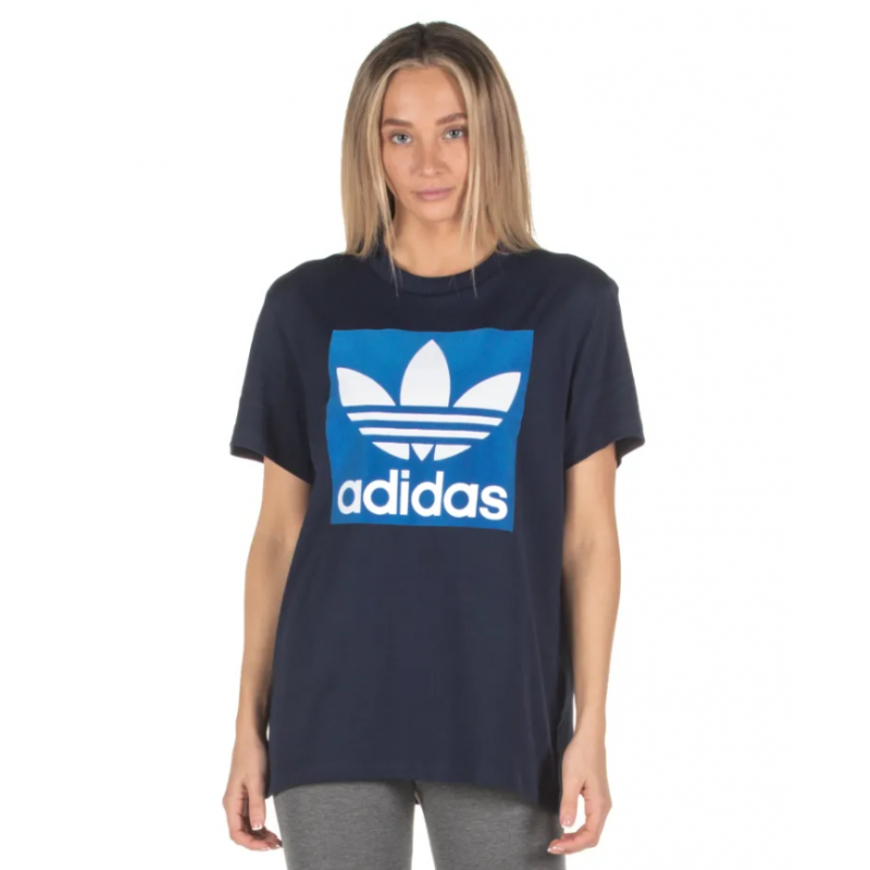 adidas Womens' Boyfriend Tee - Blue- تيشيرت اديداس بوي فريند للنساء لون  ازرق - Mart Online Shop