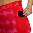 adidas Womens' Marimekko Techfit Long Tights - Red- بنطلون ضيق ايداس ماريمكو للنساء لون احمر