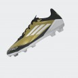 adidas Unisex' F50 League Messi Firm/Multi-Ground Soccer Cleats Boots - Gold - حذاء اديداس اف 50 ليجا ميسي فيرم ملتي جراوند للجنسين لون ذهبي وابيض