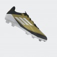 adidas Unisex' F50 League Messi Firm/Multi-Ground Soccer Cleats Boots - Gold - حذاء اديداس اف 50 ليجا ميسي فيرم ملتي جراوند للجنسين لون ذهبي وابيض