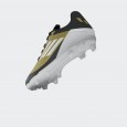 adidas Unisex' F50 League Messi Firm/Multi-Ground Soccer Cleats Boots - Gold - حذاء اديداس اف 50 ليجا ميسي فيرم ملتي جراوند للجنسين لون ذهبي وابيض