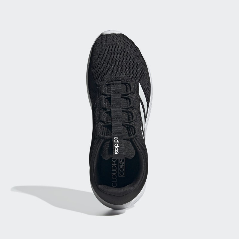 adidas Men's Cloudfoam Comfy Shoes - Black- حذاء اديداس كلاود فوم كومفي للرجال لون اسود ونعل ابيض
