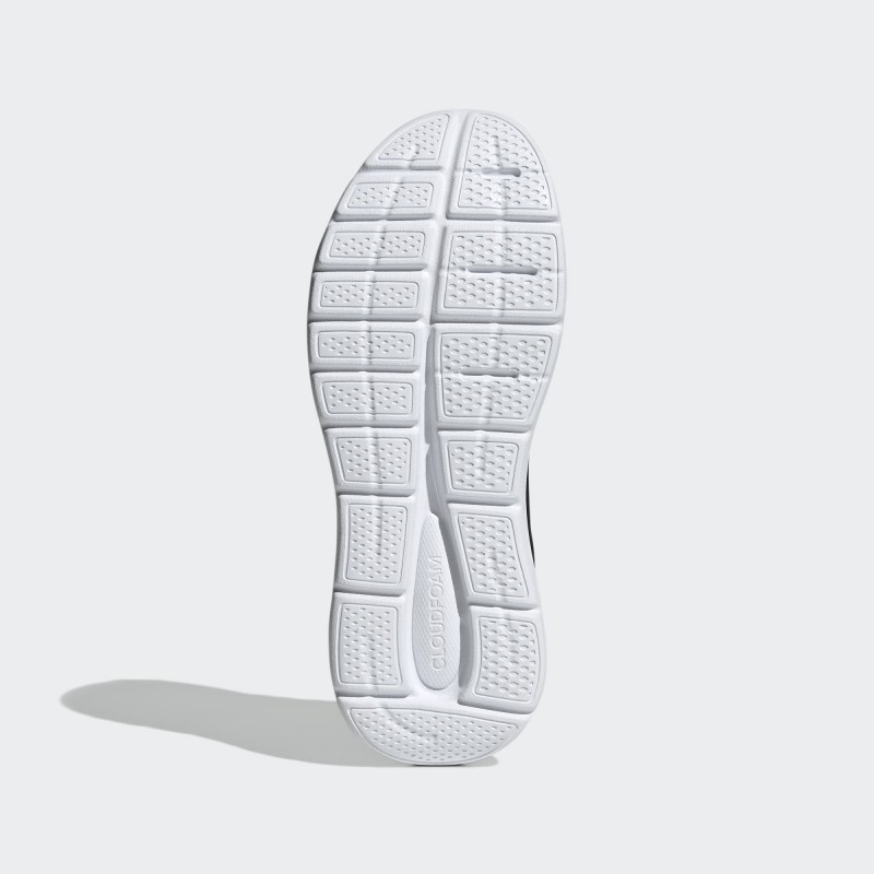 adidas Men's Cloudfoam Comfy Shoes - Black- حذاء اديداس كلاود فوم كومفي للرجال لون اسود ونعل ابيض