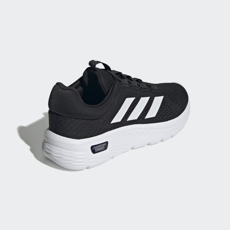 adidas Men's Cloudfoam Comfy Shoes - Black- حذاء اديداس كلاود فوم كومفي للرجال لون اسود ونعل ابيض