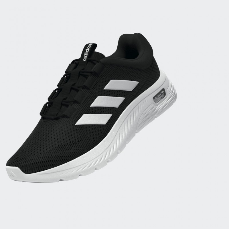 adidas Men's Cloudfoam Comfy Shoes - Black- حذاء اديداس كلاود فوم كومفي للرجال لون اسود ونعل ابيض