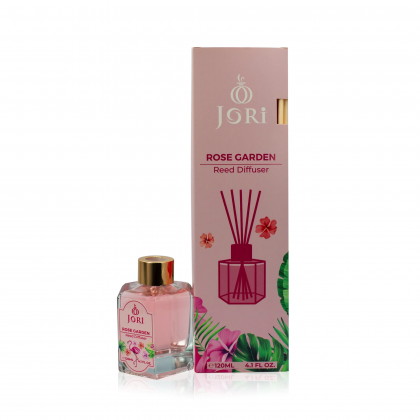 معطر جو عيدان برائحة زهور الحدائق من جوري حجم 120 مل – ROSE GARDEN Reed Diffuser By JORI 120Ml