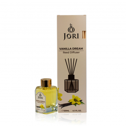 معطر جو عيدان برائحة فانيلا دريم من جوري حجم 120 مل – VANILLA DREAM Reed Diffuser By JORI 120Ml