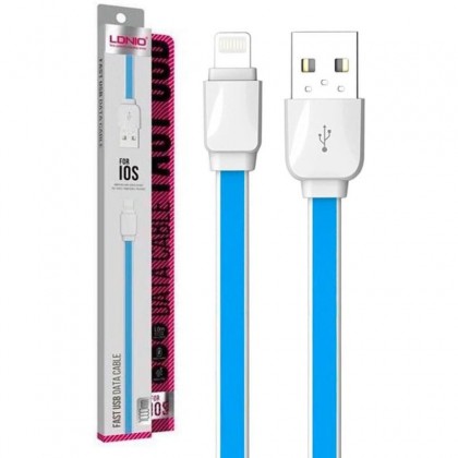 كيبل شحن USB 2.0 للاندرويدxs07 - طول 1 متر- ماركة LDNIO الاصلية-  لون أزرق