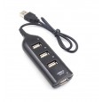 موزع USB HUB 2.0 ذات 4 مخارج - عالي السرعة لملحقات الكمبيوتر الشخصي- لون أسود