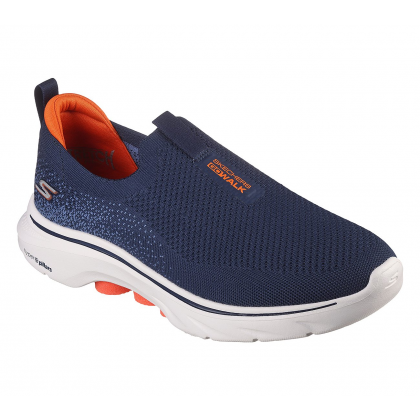 Skechers Men's GOwalk 7 Shoes - حذاء سكيتشرز جو ووك 7 للرجال لون كحلي ونعل ابيض