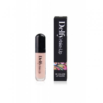 Delfy 3D Volume Lip Gloss Lily (Beige) 7 ML-مع محدد ومرطب شفاف لب جلوس لامع من ديلفي