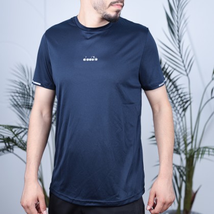 تيشيرت ديادورا أكتيف توب نص كم للرجال لون كحلي - Diadora Men's Active Top T-Shirts