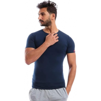 تيشيرت داخلي نص كم قطن ستريتش من قطونيل للرجال لون كحلي- Cottonil Cotton Stretch Half Sleeve O- Navy