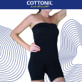 مشد بدي كورسيه قطن من قطونيل للنساء لون اسود- Cottonil Body Corse 615- Black