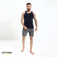 شباح داخلي قطن ستريتش من قطونيل للرجال لون كحلي- Cottonil Cotton Stretch Sleevess- Navy