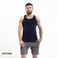 شباح داخلي قطن ستريتش من قطونيل للرجال لون كحلي- Cottonil Cotton Stretch Sleevess- Navy