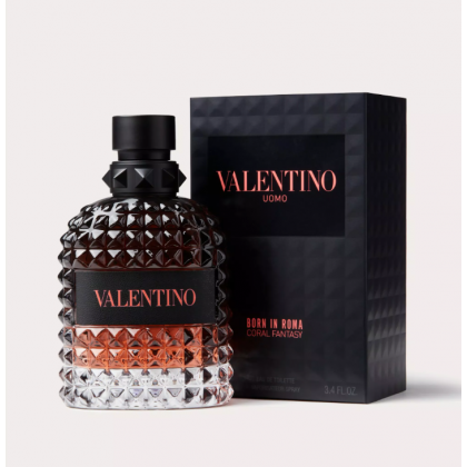 عطر فالنتينو اومو بورن ان روما كورال فانتاسي للرجال سعة 100 مل - Valentino Uomo Born In Roma Coral Fantasy EDT By Valentino For Men 100ml