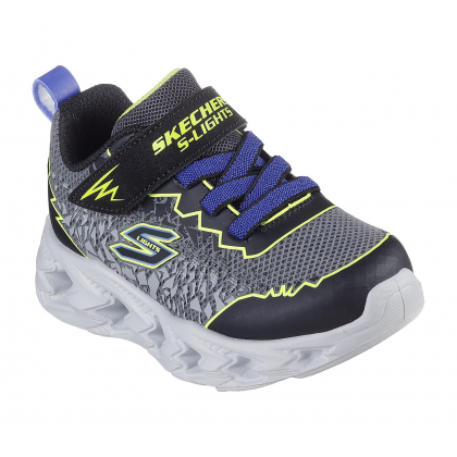 حذاء سكيتشرز اس لايت: فورتيكس 2.0 للأطفال لون اسود سكني ونعل ابيض-Skechers Kids' S Lights: Vortex 2.0 - Zorento Shoes