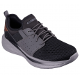 Skechers Men's Relaxed Fit: Slade - Raymar Shoes - حذاء سكيتشرز ريلاكس فيت: سلاد رايمار للرجال لون أسود ونعل رمادي