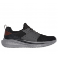 Skechers Men's Relaxed Fit: Slade - Raymar Shoes - حذاء سكيتشرز ريلاكس فيت: سلاد رايمار للرجال لون أسود ونعل رمادي