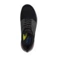 Skechers Men's Relaxed Fit: Slade - Raymar Shoes - حذاء سكيتشرز ريلاكس فيت: سلاد رايمار للرجال لون أسود ونعل رمادي
