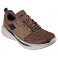 Skechers Men's Relaxed Fit: Slade - Raymar Shoes - حذاء سكيتشرز ريلاكس فيت: سلاد رايمار للرجال لون بني ونعل بيج