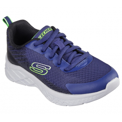 Skechers Unisex' Microspec II - Vovrix Shoes - حذاء سكيتشرز ميكروسبيس 2- فوفريكس للجنسين لون كحلي ونعل ابيض