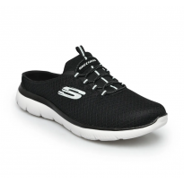 Skechers Women's Summits - Swift Step Shoes - حذاء سكيتشرز سميتس - سويفت ستيب للنساء لون اسود ونعل ابيض