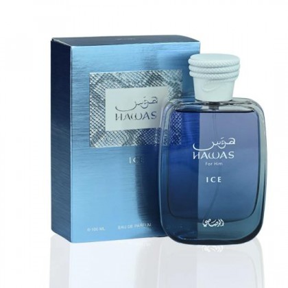 Rasasi Men's Hawas Ice Eau De Perfume 100 ml - عطر هوس آيس للرجال من الرصاصي 100 مل