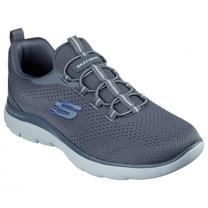 حذاء سكيتشرز سوميتس - تالو للرجال لون رمادي ونعل أبيض- Skechers Men's Summits - Tallo Shoes