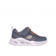 حذاء سكيتشرز ميتور لايت للأطفال لون رمادي ونعل أبيض - Skechers Kid's Meteor - Lights Shoes