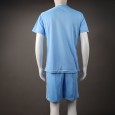 طقم رياضي (تيشيرت وشورت) للشباب لون أزرق وأبيض
