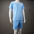 طقم رياضي (تيشيرت وشورت) للشباب لون أزرق وأبيض