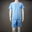 طقم رياضي (تيشيرت وشورت) للشباب لون أزرق وأبيض