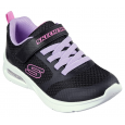 Skechers Girls' Microspec Max - Racer Gal Shoes - حذاء سكيتشرز ميكروسبيس ماكس للأطفال البنات لون أسود ونعل أبيض