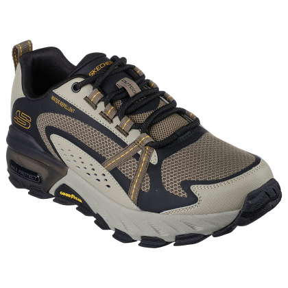 Skechers Men's Max Protect Shoes -  حذاء سكيتشرز ماكس بروتيكت للرجال لون بيج فاتح وأسود وزيتي